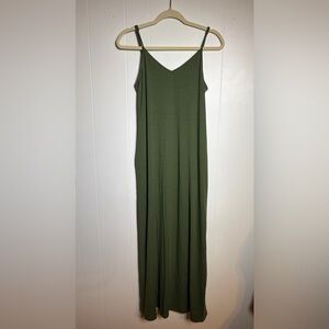 CJLA Carly Jean Los Angeles Green Ribbed Maxi Dress